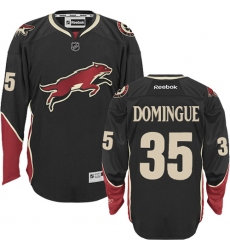 Men's Reebok Arizona Coyotes #35 Louis Domingue Premier Black Third NHL Jersey