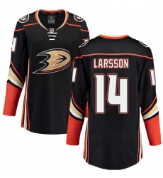 Women's Anaheim Ducks #14 Jacob Larsson Fanatics Branded Black Home Breakaway NHL Jersey