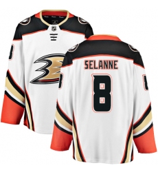 Youth Anaheim Ducks #8 Teemu Selanne Fanatics Branded White Away Breakaway NHL Jersey