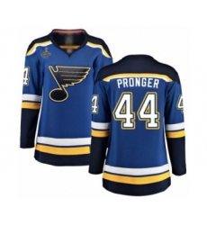 Women's St. Louis Blues #44 Chris Pronger Fanatics Branded Royal Blue Home Breakaway 2019 Stanley Cup Champions Hockey Jersey
