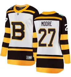 Women's Boston Bruins #27 John Moore White 2019 Winter Classic Fanatics Branded Breakaway NHL Jersey