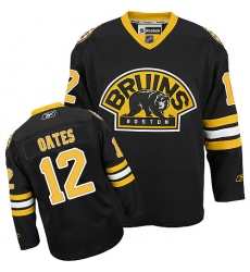 Women's Reebok Boston Bruins #12 Adam Oates Premier Black Third NHL Jersey