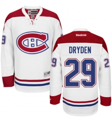 Women's Reebok Montreal Canadiens #29 Ken Dryden Authentic White Away NHL Jersey