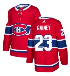 Men's Adidas Montreal Canadiens #23 Bob Gainey Authentic Red Home NHL Jersey