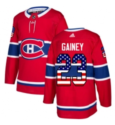 Men's Adidas Montreal Canadiens #23 Bob Gainey Authentic Red USA Flag Fashion NHL Jersey