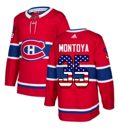Youth Adidas Montreal Canadiens #35 Al Montoya Authentic Red USA Flag Fashion NHL Jersey