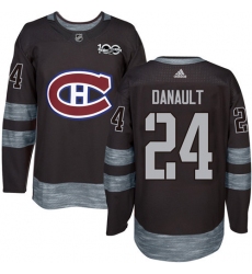 Men's Adidas Montreal Canadiens #24 Phillip Danault Authentic Black 1917-2017 100th Anniversary NHL Jersey