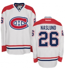 Youth Reebok Montreal Canadiens #26 Mats Naslund Authentic White Away NHL Jersey