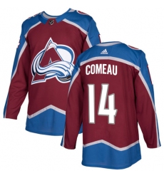 Men's Adidas Colorado Avalanche #14 Blake Comeau Premier Burgundy Red Home NHL Jersey