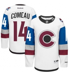 Men's Reebok Colorado Avalanche #14 Blake Comeau Premier White 2016 Stadium Series NHL Jersey