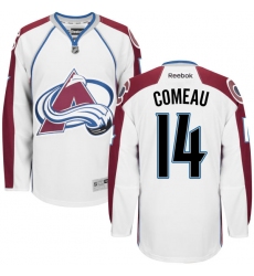 Women's Reebok Colorado Avalanche #14 Blake Comeau Authentic White Away NHL Jersey