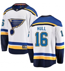 Men's St. Louis Blues #16 Brett Hull Fanatics Branded White Away Breakaway NHL Jersey