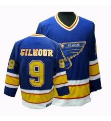 Men's CCM St. Louis Blues #9 Doug Gilmour Premier Blue Throwback NHL Jersey