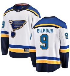 Men's St. Louis Blues #9 Doug Gilmour Fanatics Branded White Away Breakaway NHL Jersey