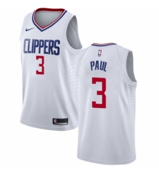 Men's Nike Los Angeles Clippers #3 Chris Paul Swingman White NBA Jersey - Association Edition