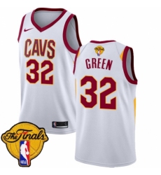 Youth Nike Cleveland Cavaliers #32 Jeff Green Authentic White 2018 NBA Finals Bound NBA Jersey - Association Edition