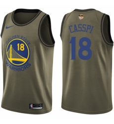 Youth Nike Golden State Warriors #18 Omri Casspi Swingman Green Salute to Service 2018 NBA Finals Bound NBA Jersey