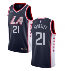 Women's Nike Los Angeles Clippers #21 Patrick Beverley Swingman Navy Blue NBA Jersey - City Edition