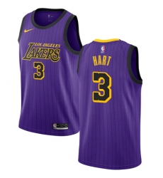 Women's Nike Los Angeles Lakers #3 Josh Hart Swingman Purple NBA Jersey - City Edition