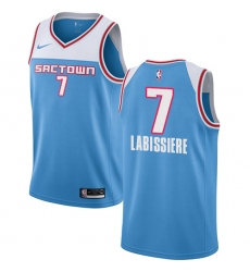 Men's Nike Sacramento Kings #7 Skal Labissiere Swingman Blue NBA Jersey - 2018 19 City Edition