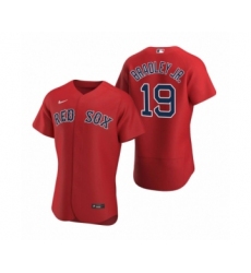 Men Boston Red Sox #19 Jackie Bradley Jr. Nike Red Authentic 2020 Alternate Jersey