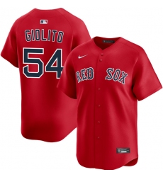 Men's Boston Red Sox #54 Lucas Giolito Red 2025 Alternate Limited Stitched Baseball Jersey