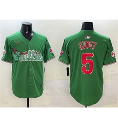 Men's Philadelphia Phillies #5 Bryson Stott Green Phanatic Limited Stitched Jersey