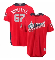 Men's Majestic Washington Nationals #62 Sean Doolittle Game Red National League 2018 MLB All-Star MLB Jersey