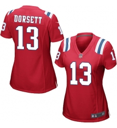 Women's Nike New England Patriots #13 Phillip Dorsett Game Red Alternate NFL Jersey