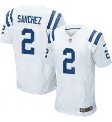 Men's Nike Indianapolis Colts #2 Rigoberto Sanchez Elite White NFL Jersey