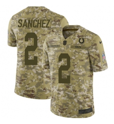 Men's Nike Indianapolis Colts #2 Rigoberto Sanchez Limited Camo 2018 Salute to Service NFL Jerse