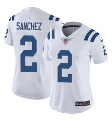 Women's Nike Indianapolis Colts #2 Rigoberto Sanchez White Vapor Untouchable Elite Player NFL Jersey