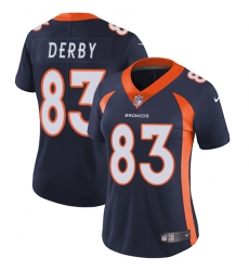Women's Nike Denver Broncos #83 A.J. Derby Navy Blue Alternate Vapor Untouchable Elite Player NFL Jersey