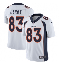 Youth Nike Denver Broncos #83 A.J. Derby White Vapor Untouchable Elite Player NFL Jersey
