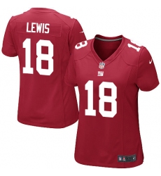 Women's Nike New York Giants #18 Roger Lewis Game Red Alternate NFL Jersey