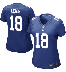 Women's Nike New York Giants #18 Roger Lewis Game Royal Blue Team Color NFL Jersey