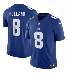 Men's New York Giants #8 Jevon Holland Blue 2025 F.U.S.E. Vapor Untouchable Limited Football Stitched Jersey