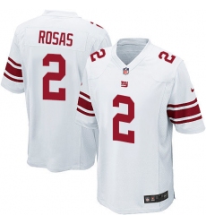 Men's Nike New York Giants #2 Aldrick Rosas Game White NFL Jersey
