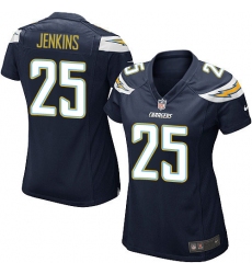 Women's Nike Los Angeles Chargers #25 Rayshawn Jenkins Game Navy Blue Team Color NFL Jersey