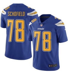 Men's Nike Los Angeles Chargers #78 Michael Schofield Elite Electric Blue Rush Vapor Untouchable NFL Jersey