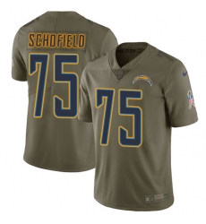 Youth Nike Los Angeles Chargers #75 Michael Schofield Limited Olive 2017 Salute to Service NFL Jersey