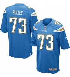 Men's Nike Los Angeles Chargers #73 Spencer Pulley Game Electric Blue Alternate NFL Jersey