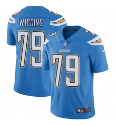 Men's Nike Los Angeles Chargers #79 Kenny Wiggins Electric Blue Alternate Vapor Untouchable Limited Player NFL Jersey