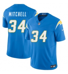 Men's Los Angeles Chargers #34 Keaton Mitchell Blue 2026 F.U.S.E. Vapor Limited Football Stitched Jersey