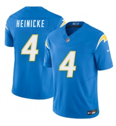 Men's Los Angeles Chargers #4 Taylor Heinicke Blue 2025 F.U.S.E. Vapor Limited Football Stitched Jersey