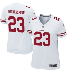 Women's Nike San Francisco 49ers #23 Ahkello Witherspoon Game White NFL Jersey