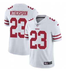Youth Nike San Francisco 49ers #23 Ahkello Witherspoon White Vapor Untouchable Elite Player NFL Jersey