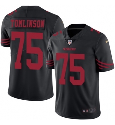 Men's Nike San Francisco 49ers #75 Laken Tomlinson Elite Black Rush Vapor Untouchable NFL Jersey