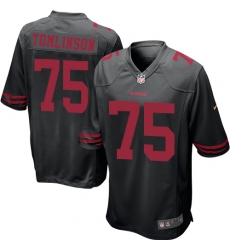 Men's Nike San Francisco 49ers #75 Laken Tomlinson Game Black NFL Jersey