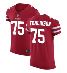 Men's Nike San Francisco 49ers #75 Laken Tomlinson Red Team Color Vapor Untouchable Elite Player NFL Jersey
